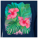 Women's Floral Watercolor Long Sleeve V Neck T-Shirt