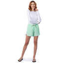 Women's Green Solid Short