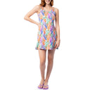 Women's Modern Coral Printed A-Line Dress