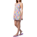 Women's Modern Coral Printed A-Line Dress