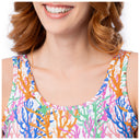 Women's Modern Coral Printed A-Line Dress