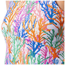 Women's Modern Coral Printed A-Line Dress