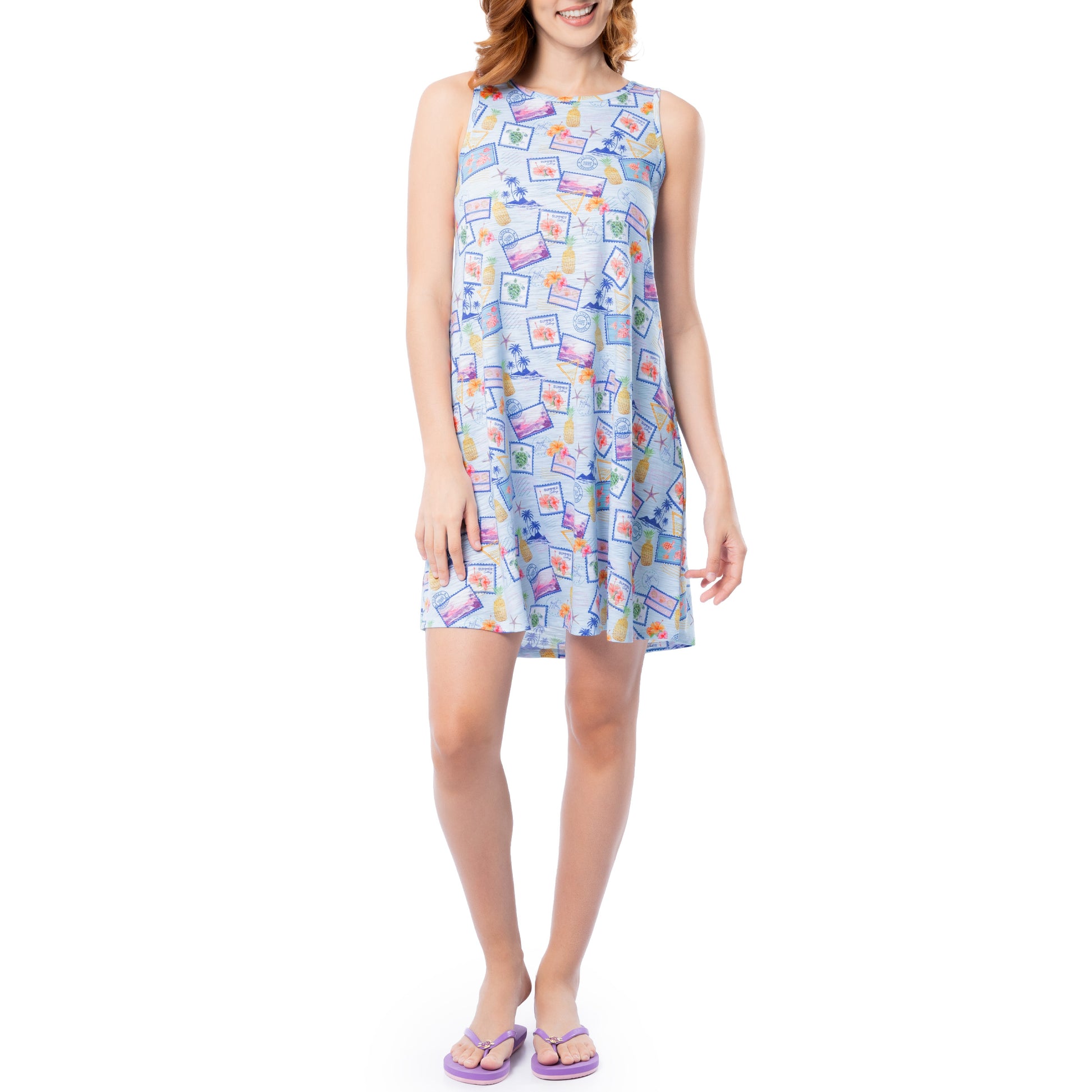 Guy Harvey Women's Paradise Round Hem Tank Dress, 2XL Guy Harvey Women's Paradise Round Hem Tank Dress, 2XL