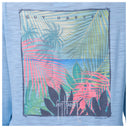 Guy Harvey tropical leaf design on a blue background
