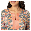 Women's Tropical Garden Printed Tunic Dress