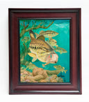 "Largemouth Bass with Crayfish" Tile Art