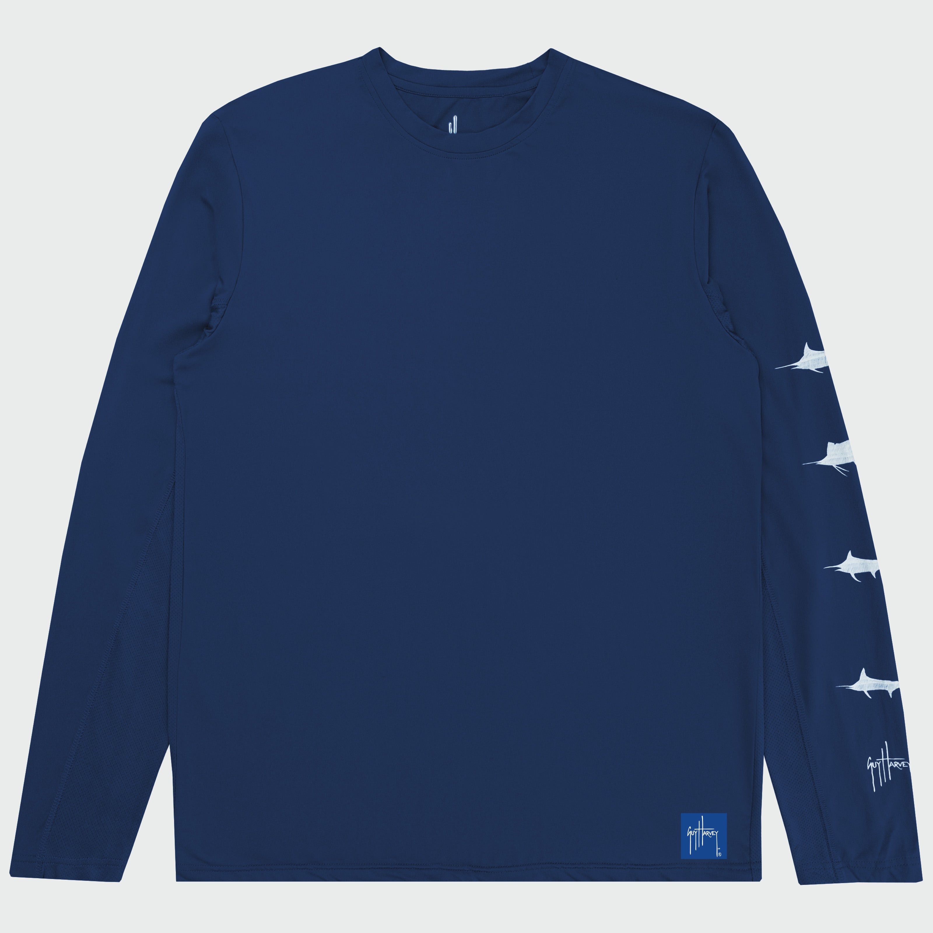 Men Marlin Air Sun Protection Crew Navy | UPF 50 Fishing Shirt