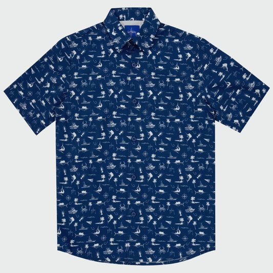 Mariner Fishing Shirt - Maritime Motif