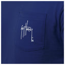 Blue t-shirt with Guy Harvey logo on a pocket