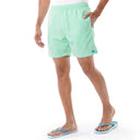 Men's Light Green Solid 7" Swim Trunks