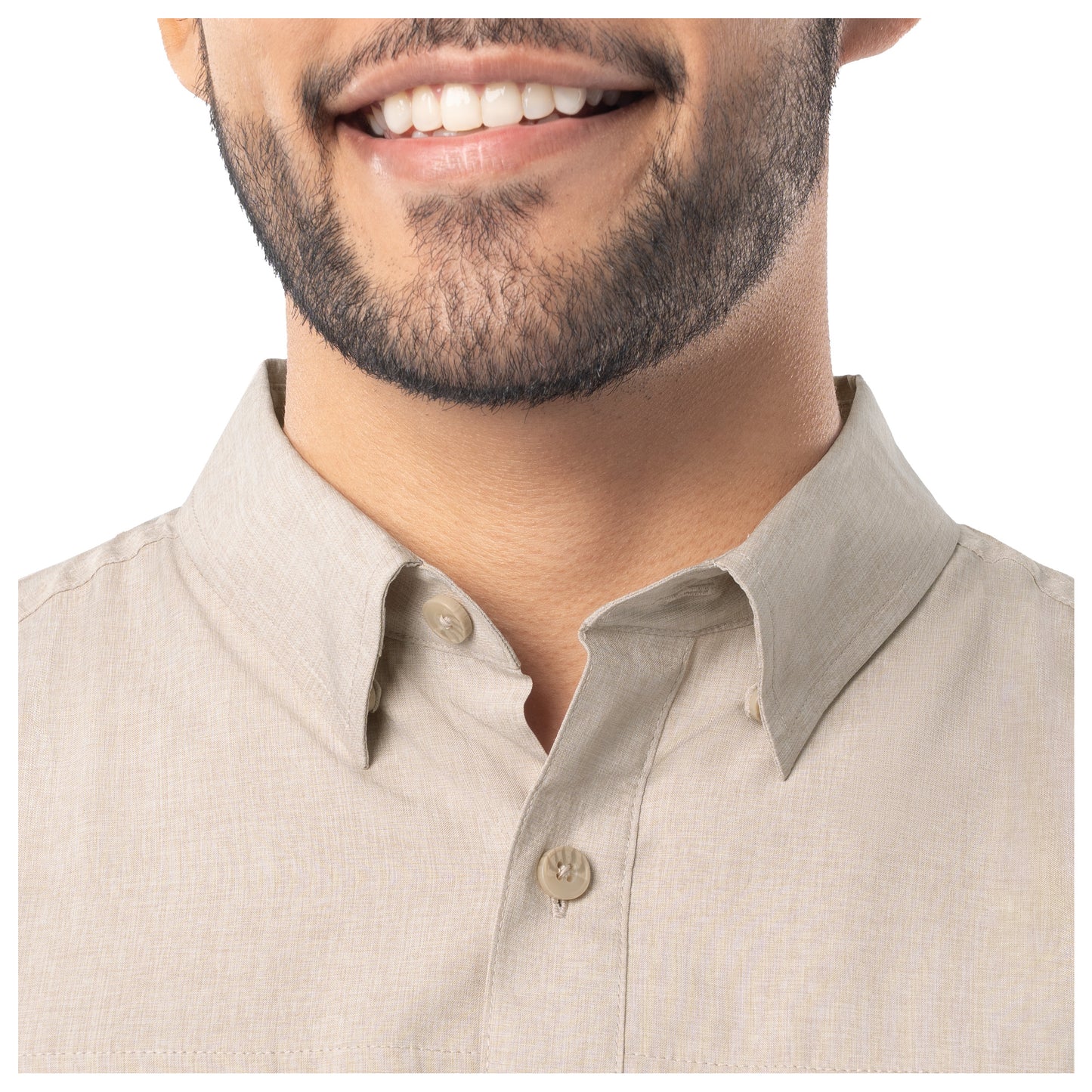 Men's Short Sleeve Heather Textured Performance Fishing Shirt