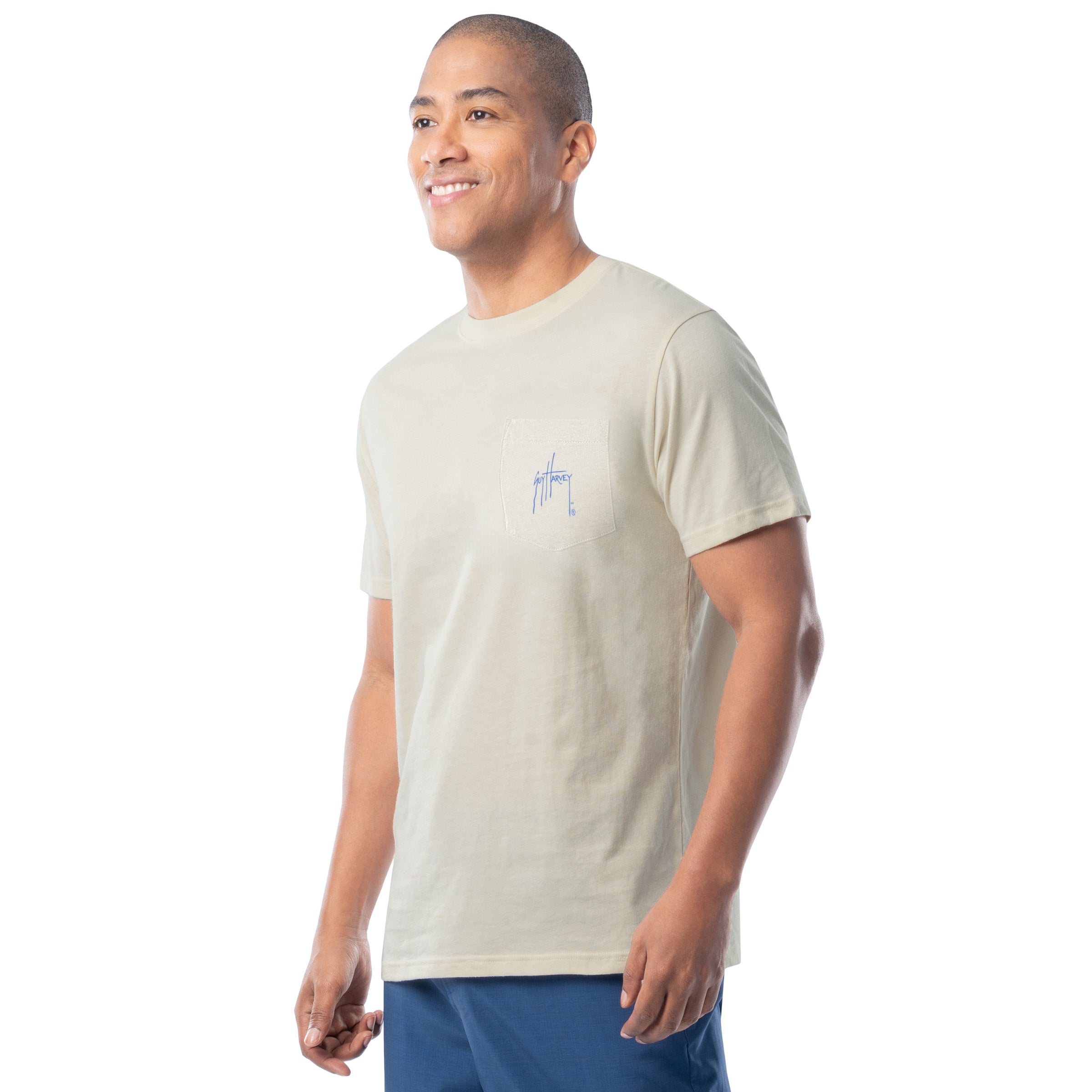 Men's Core Stencil Lightweight Pocket Tee