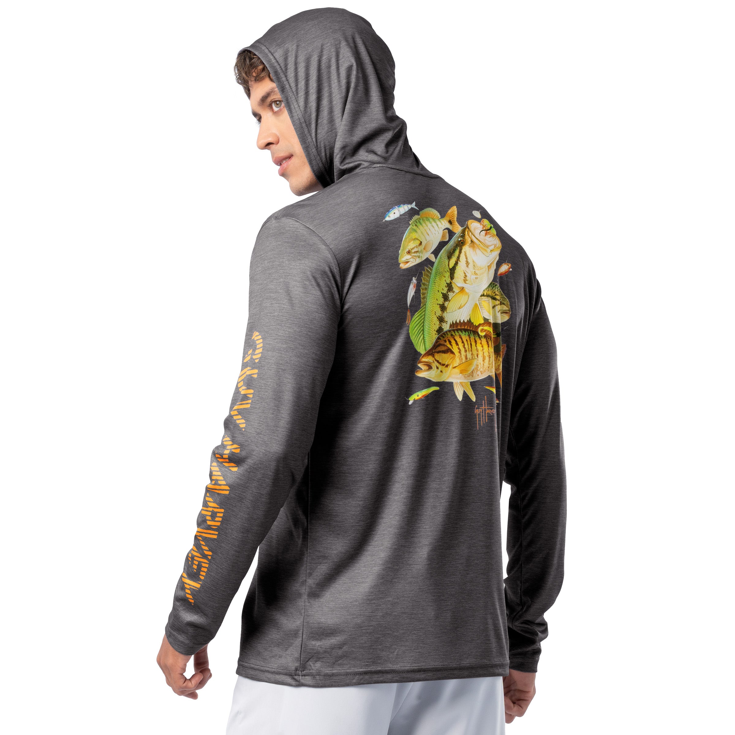 Men's Freshwater Collage UPF 50 Sun Protection Hoodie
