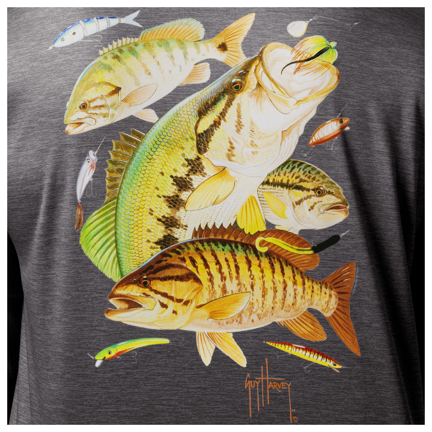 Men's Freshwater Collage UPF 50 Sun Protection Hoodie