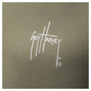 White Guy Harvey signature logo printed on left chest of olive green Men’s Freshwater Fantasy Hoodie.