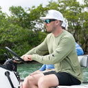 Men's Marlin Air Sun Protection Crew - Oil Green