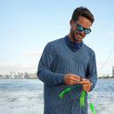 Men's Marlin Air Sun Protection Printed Crew - Saltwater AO