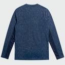 A Guy Harvey Mens Marlin Air Sun Protection Top in a topographical print in navy blue