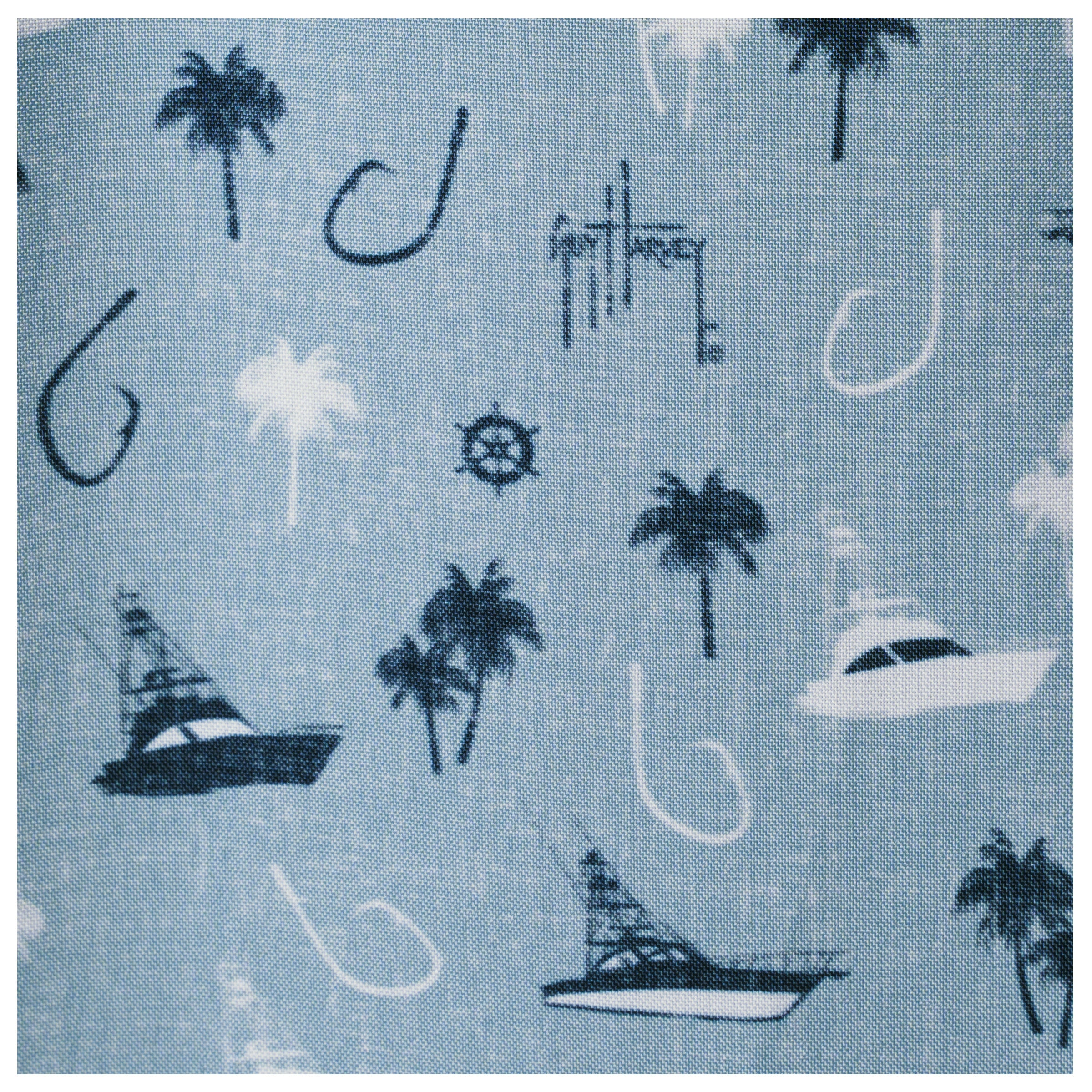 Men's Nautical Palms Printed Performance Fishing Shirt