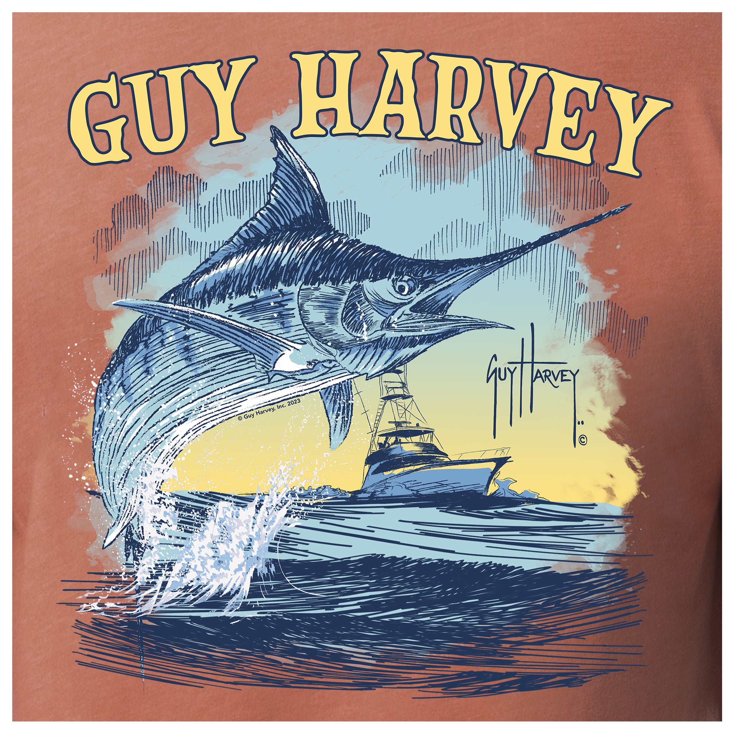 Men's Sketchy Blue Lightweight Tee