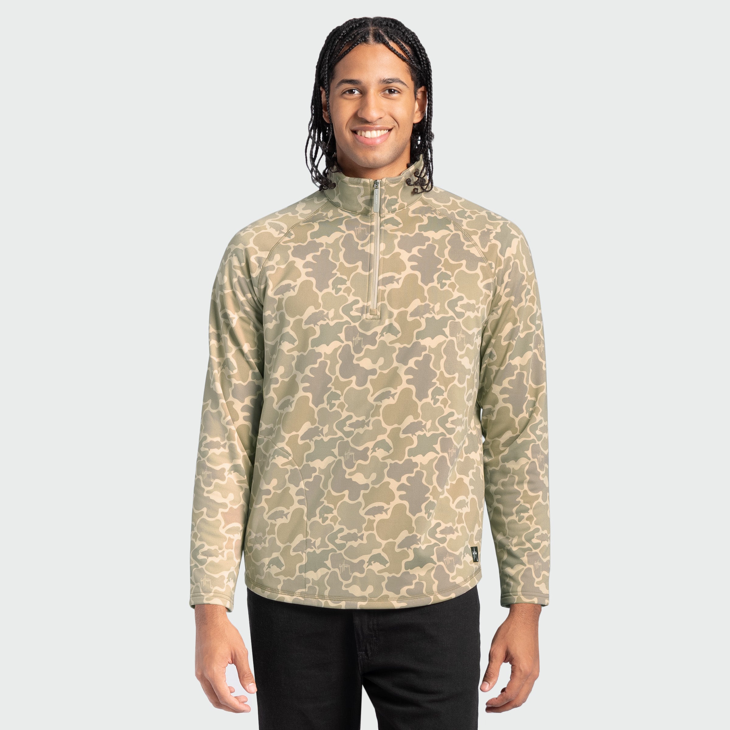Navigator Fleece Quarter Zip - Mallard Camo – Guy Harvey