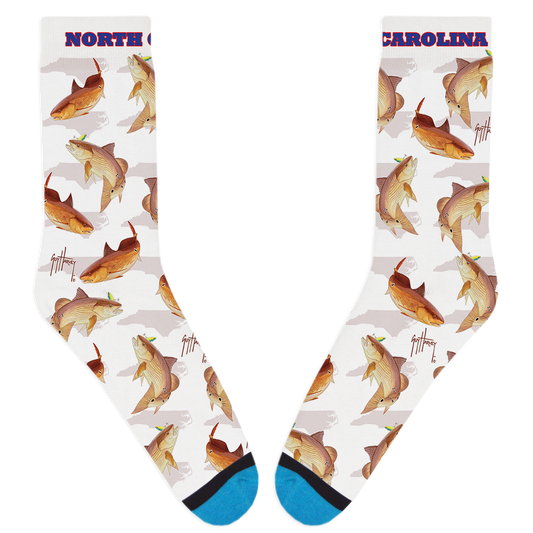 Guy Harvey North Carolina Redfish Socks View 1