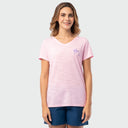 Shoreline V Neck Tee - Salty Scallop