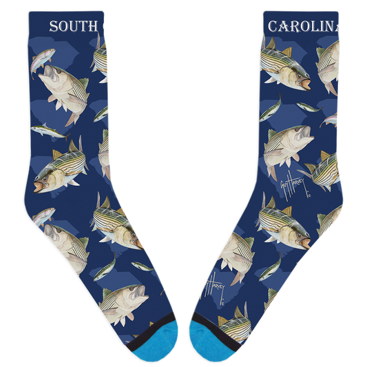 Guy Harvey South Carolina Striped Bass Socks