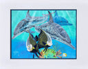 "Spotted Porpoise with French Angels" Mini Print