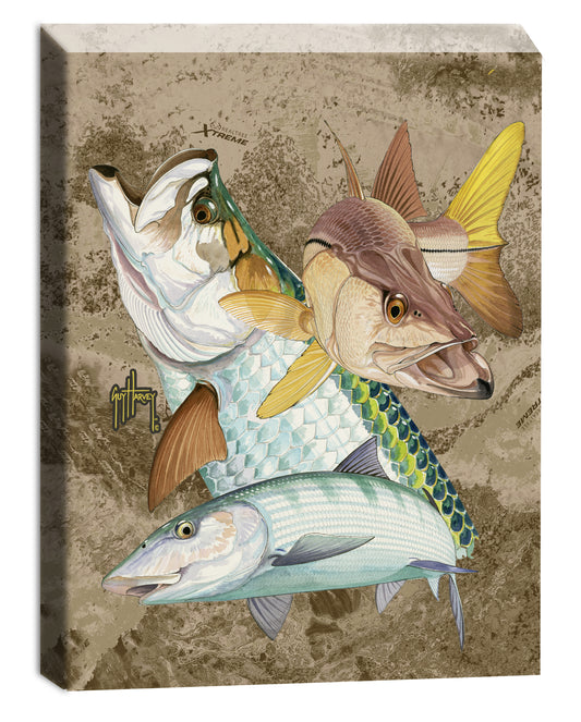 Realtree Xtreme Inshore Collage Small Canvas Art View 1