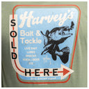 A olive green Guy Harvey Threadcycled T-Shirt with a freshwater graphic