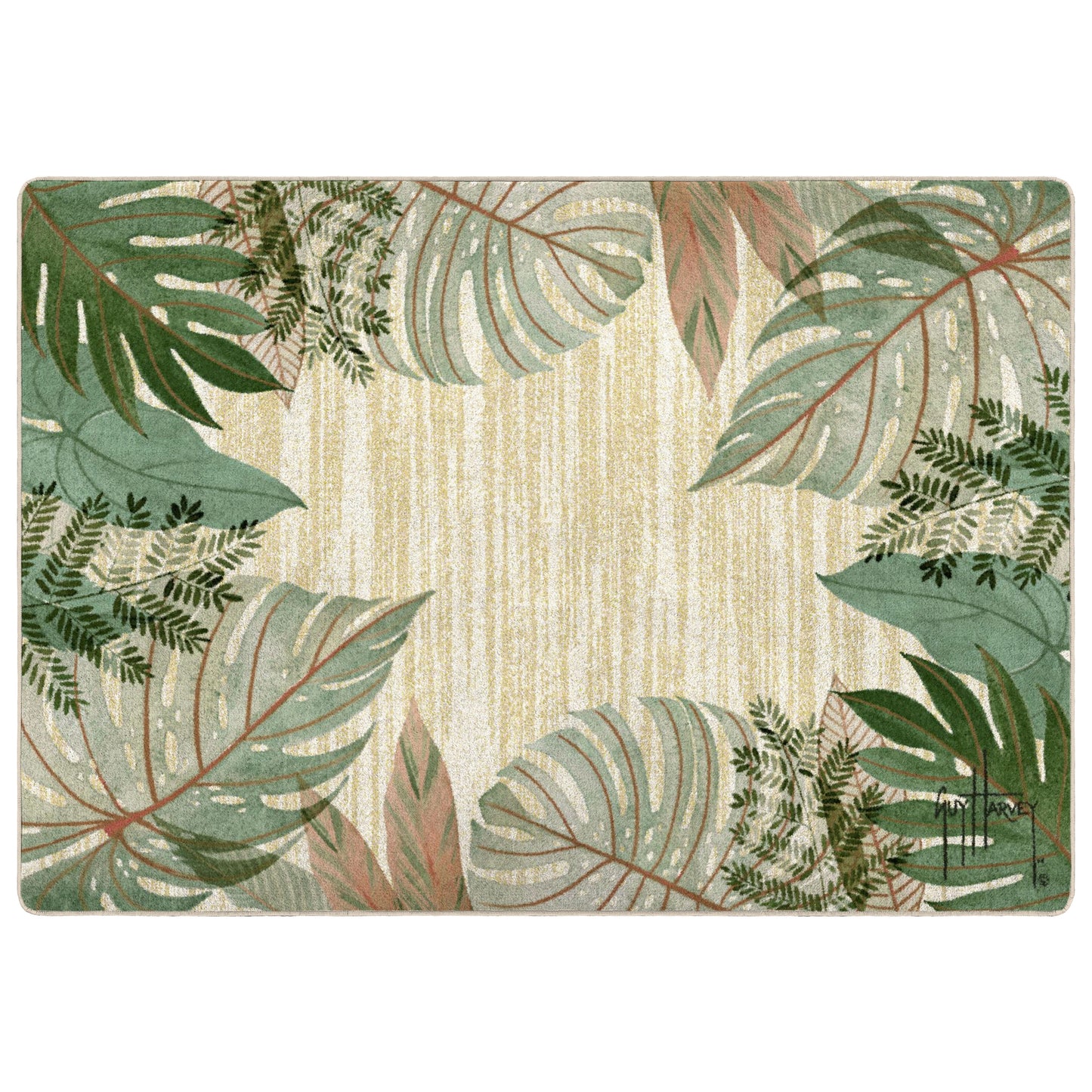 Tropical Leaves Area Rug