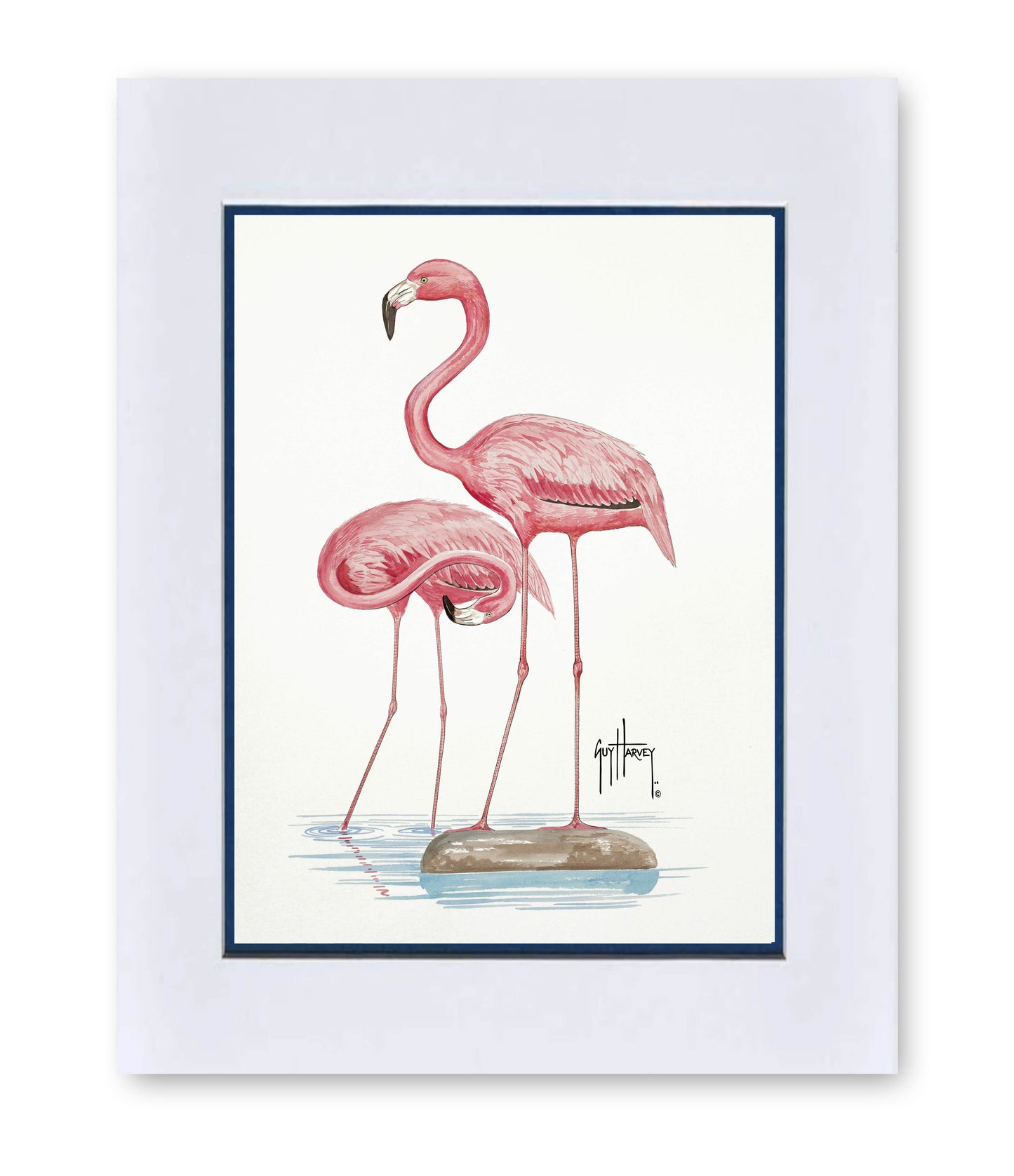 "Two Flamingos" Mini Print