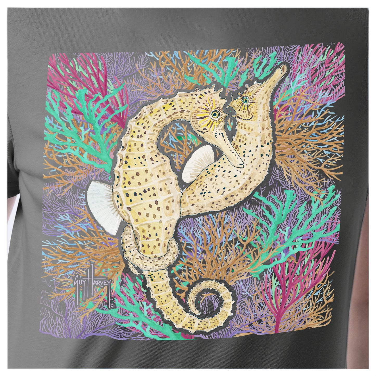 Women's Seahorse Pair Lightweight Crew Neck T-Shirt