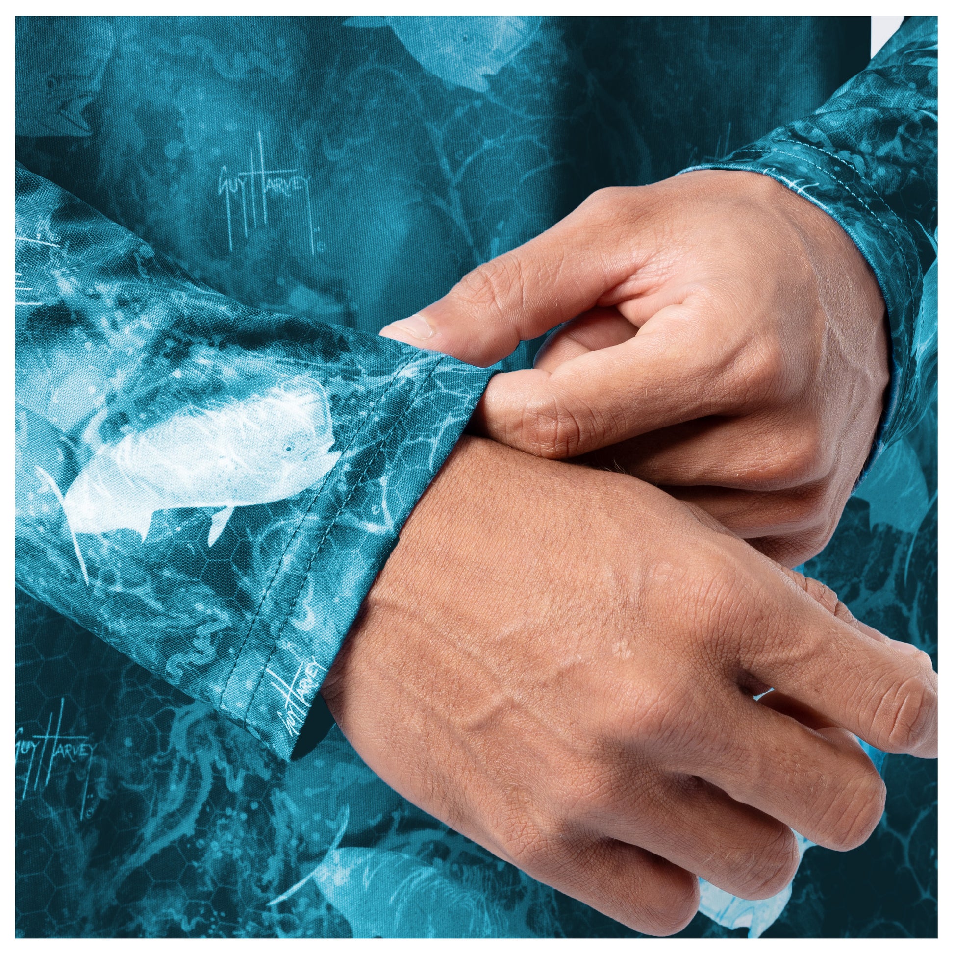 Close-up on the sleeve showcasing the art of mahi mahi