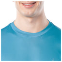 Close up on the crew neck collar.
