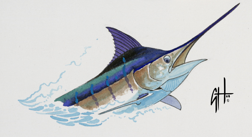 Blue Marlin Head Emb.