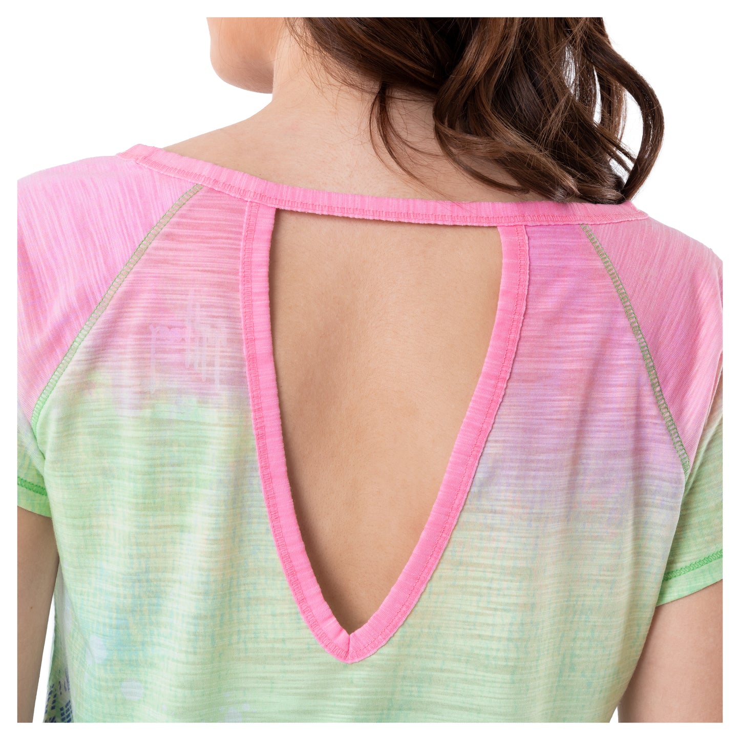 Ladies Turtle Haven Short Sleeve Poly/Rayon Slub Top View 6