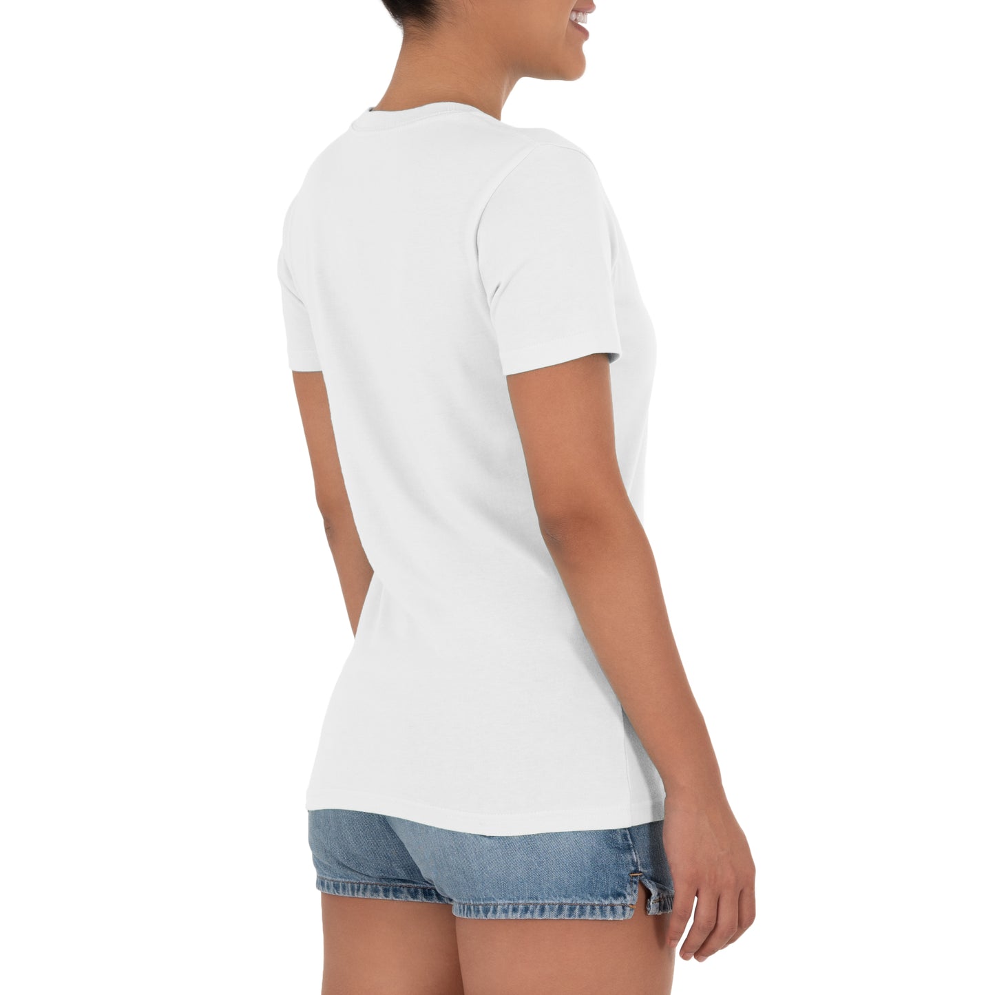 Ladies A Friend's Swim Short Sleeve White T-Shirt View 2