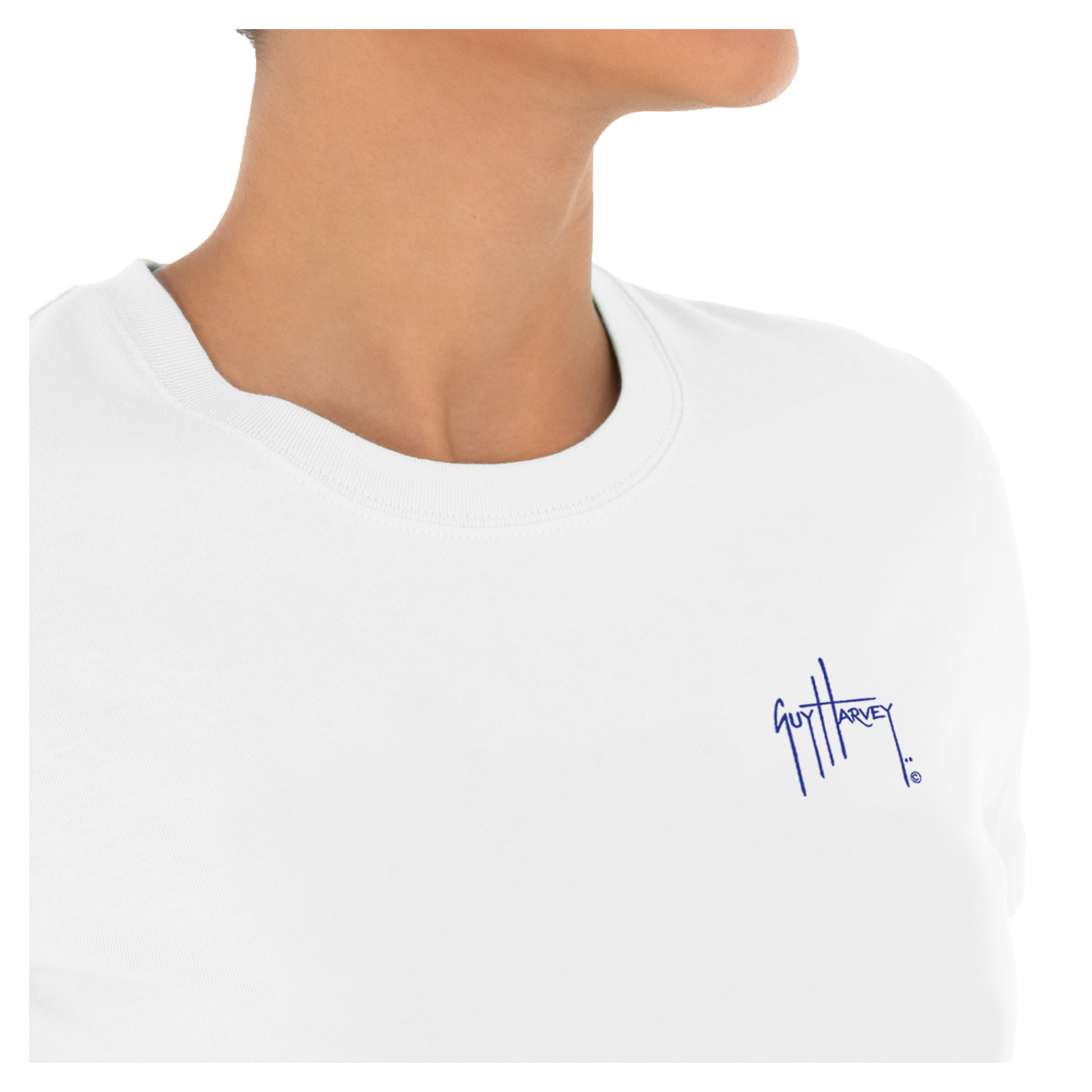 Bliv Fugtighed Installere Ladies Tropical Short Sleeve White T-Shirt – Guy Harvey