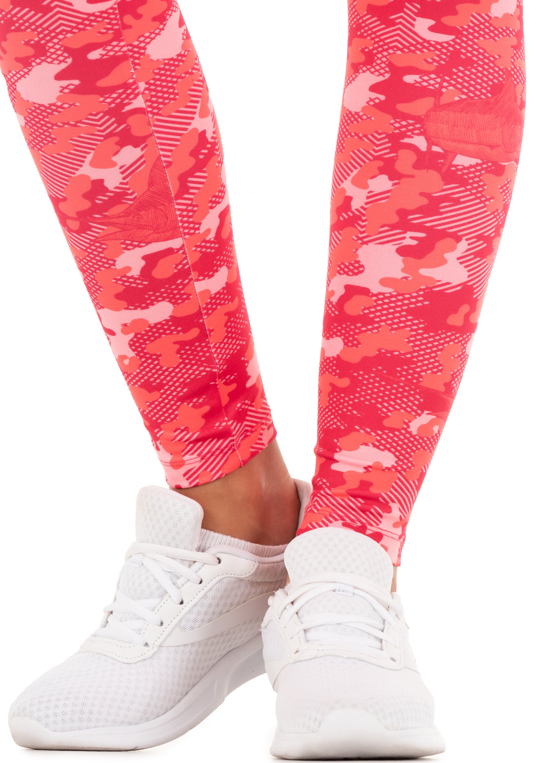 Ladies Coral Camo Yoga Pants View 4