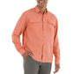 Men's Long Sleeve Heather Textured Cationic Coral Fishing Shirt