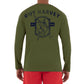 Men's Framed Long Sleeve Pocket Green T-Shirt View 1