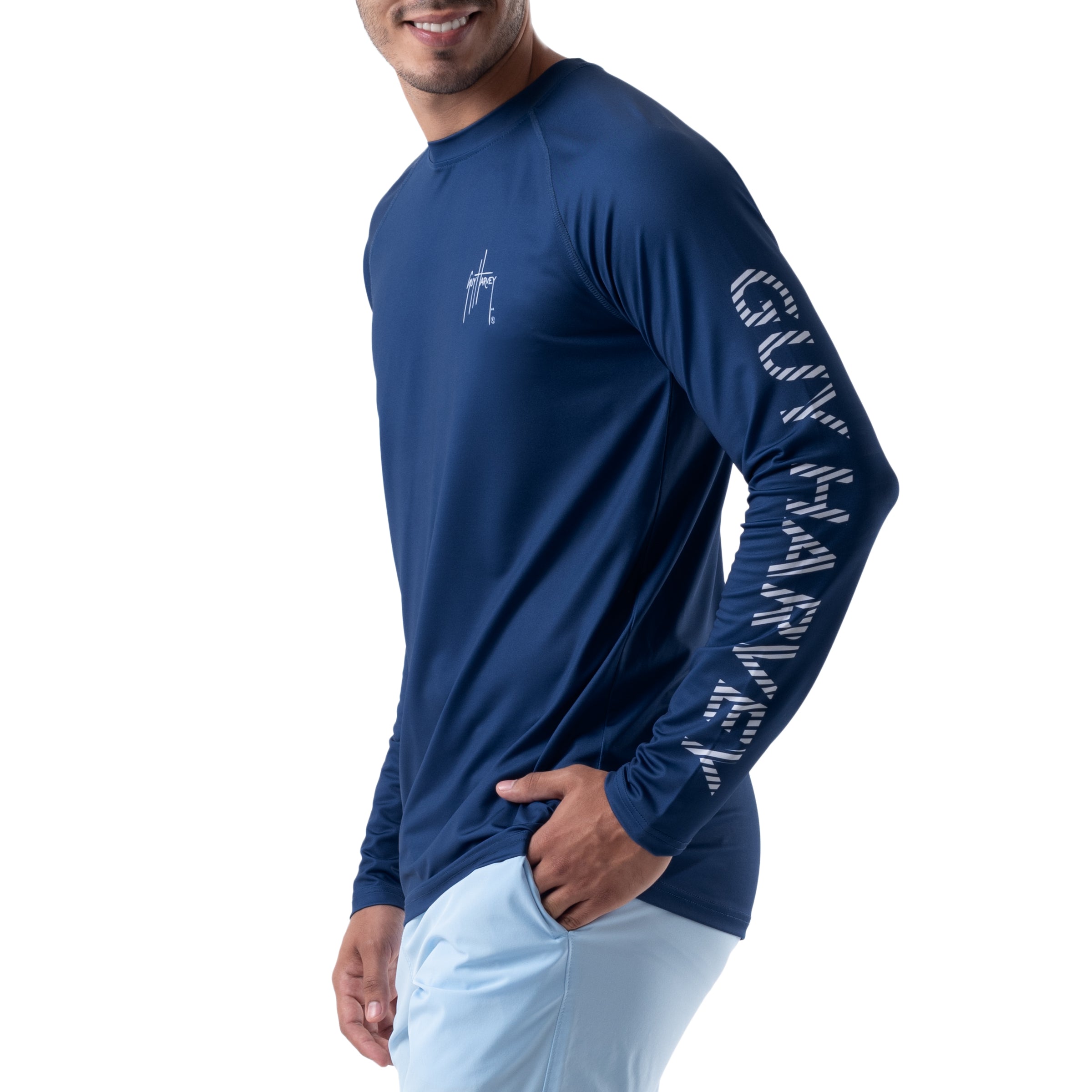 Men's On The Hunt Performance Raglan Sun Protection Top View 7