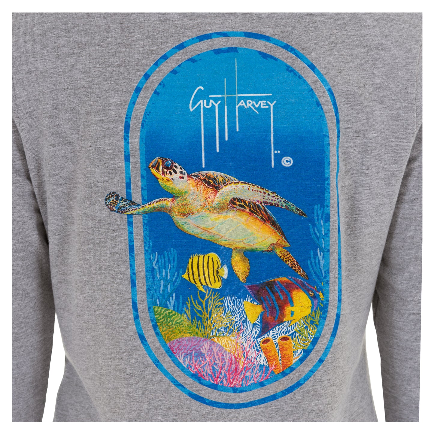 Ladies Reef And Friends Long Sleeve Grey T-Shirt View 3
