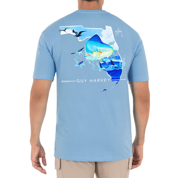 Guy Harvey Women's Mahi Magic Short Sleeves Tee, Size: 2XL, Blue