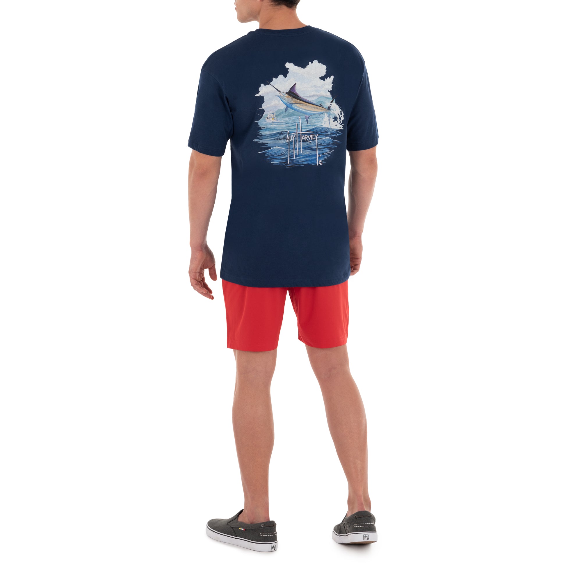 Men's Blue And Bertram Short Sleeve Pocket Navy T-Shirt – Guy Harvey