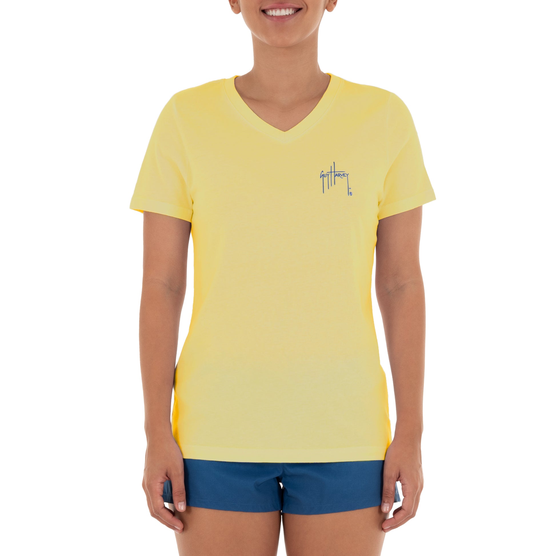 Ladies Birds Short Sleeve Yellow T-Shirt View 6
