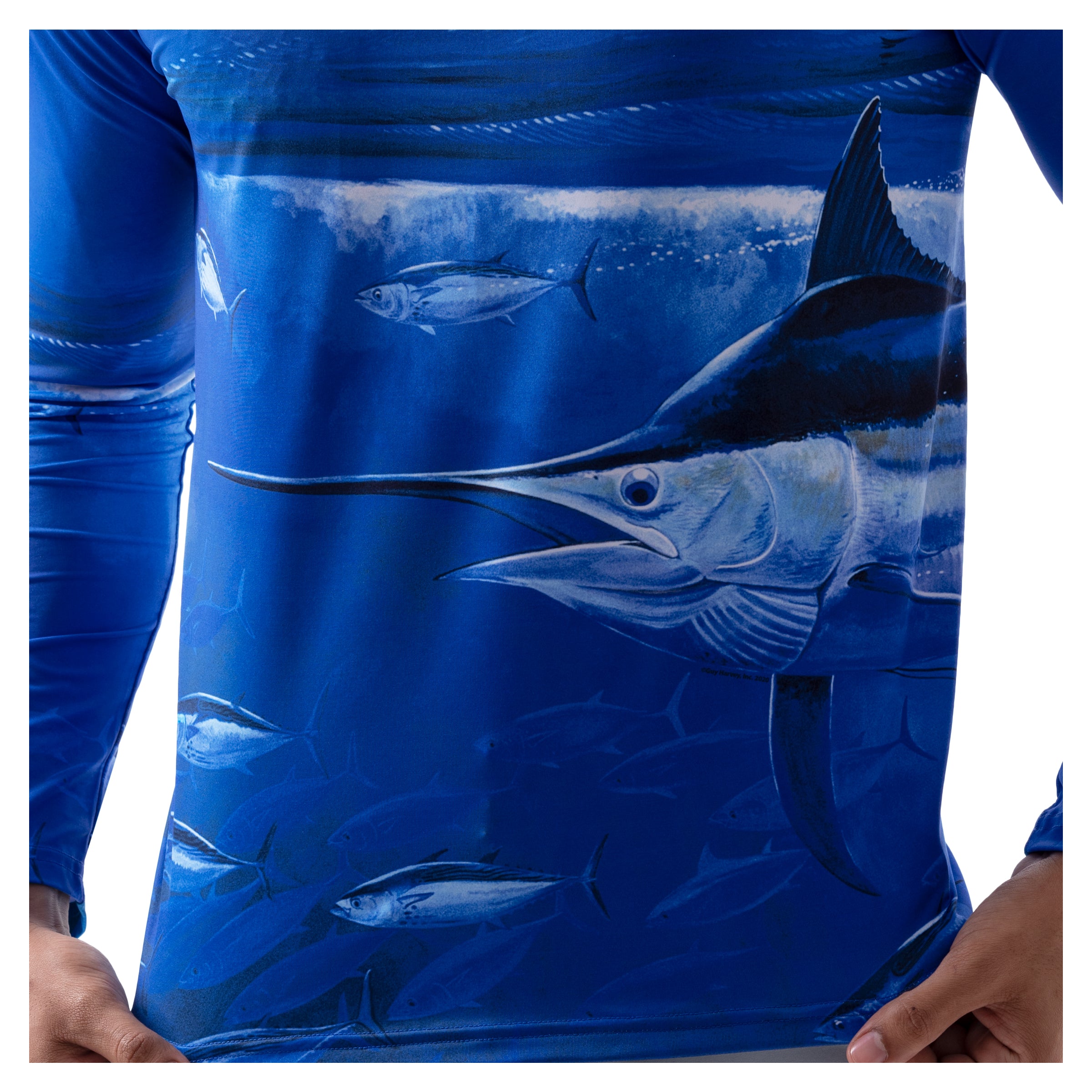 Men's Marlin Wrap Long Sleeve Sun Protection Shirt View 4