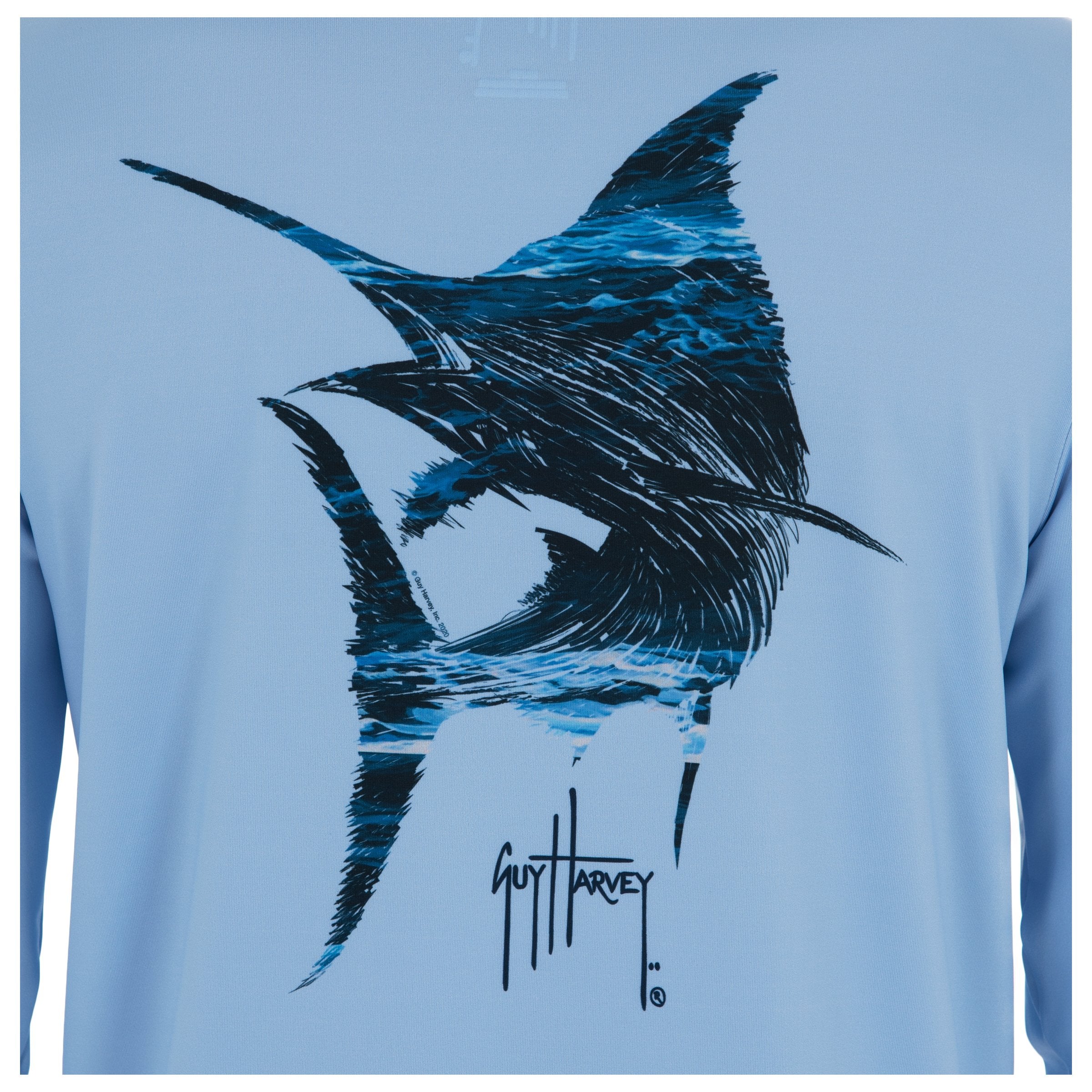 Men's Scribble Marlin Performance Fishing Shirt View 4